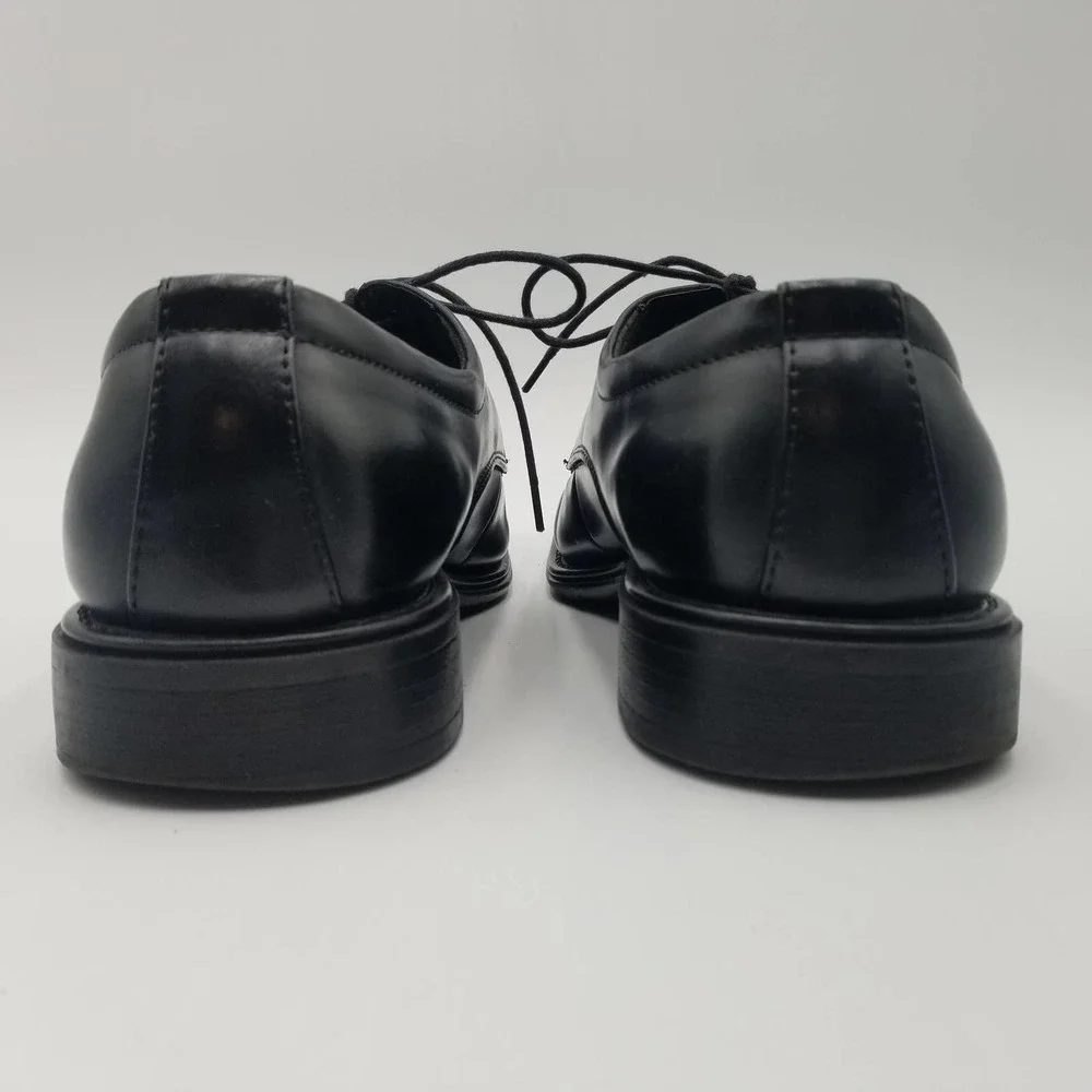 Robert David Black Leather Oxford Dress Shoe's Lace Up‎ Men's Size 10.5